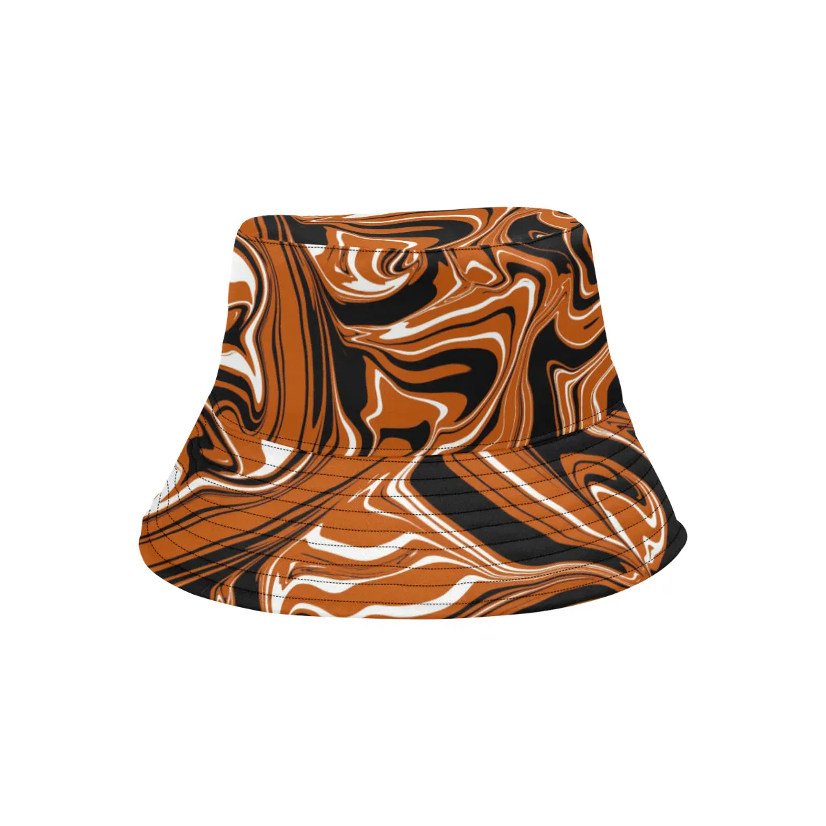 Burnt Orange Abstract Melt Bucket Hat - Shop Now