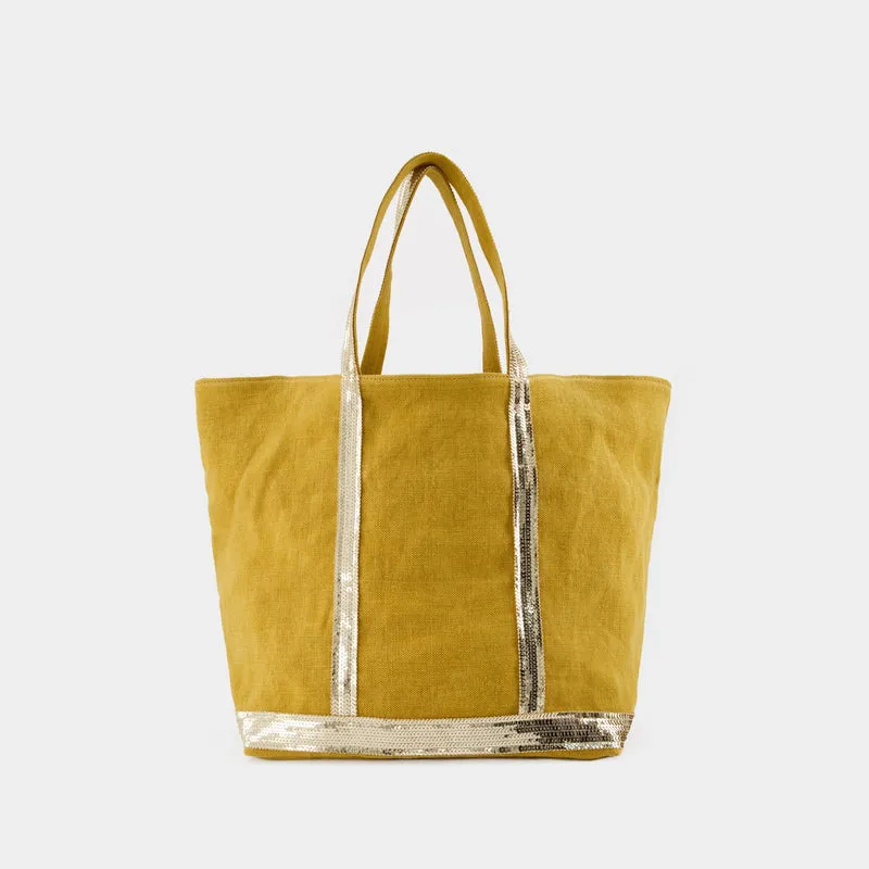 Cabas L Tote Bag - Vanessa Bruno -  Moutarde - Linen