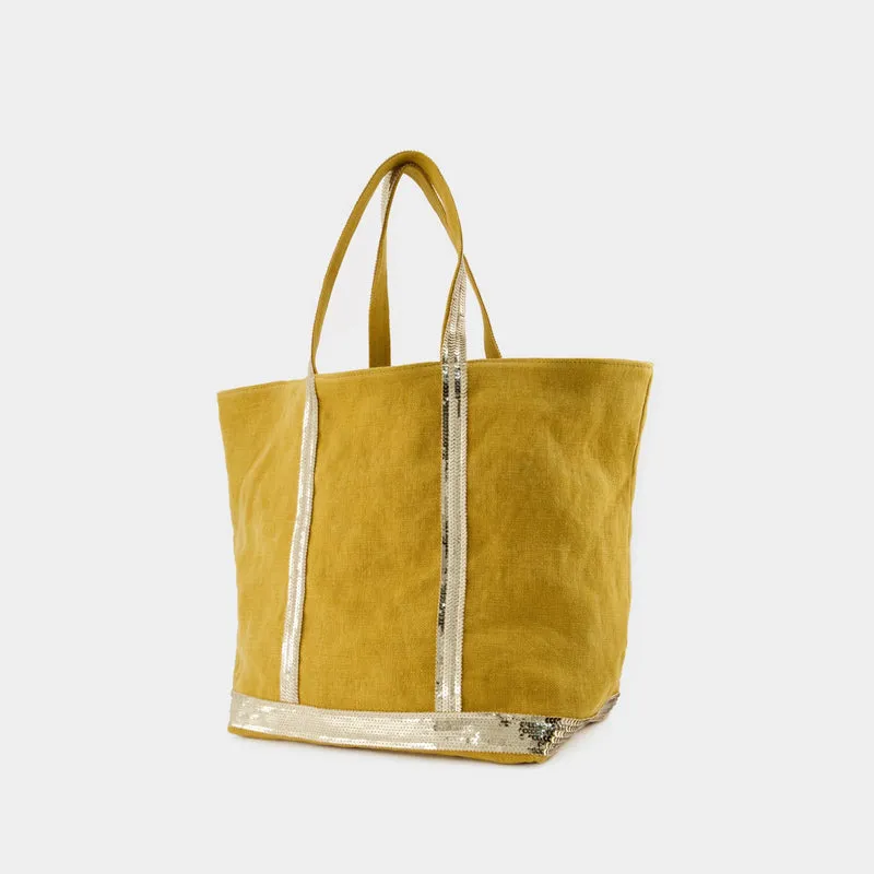 Cabas L Tote Bag - Vanessa Bruno -  Moutarde - Linen