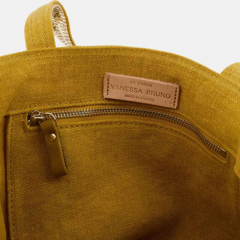 Cabas L Tote Bag - Vanessa Bruno -  Moutarde - Linen