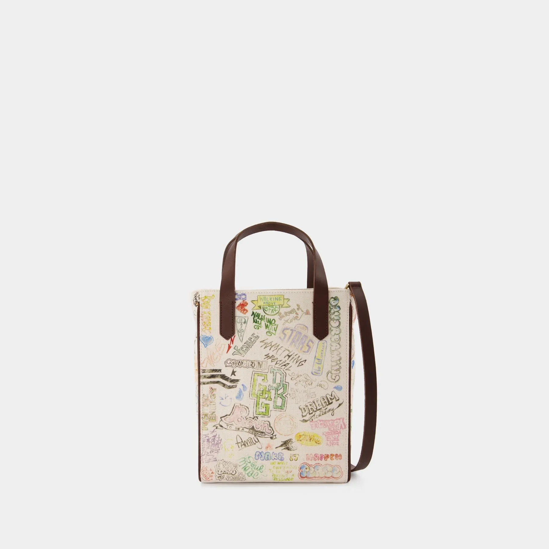 California Tote Bag - Golden Goose -  White/Multi - Leather