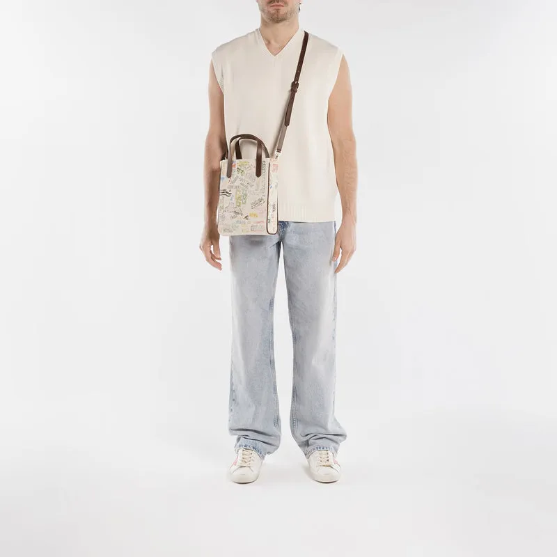 California Tote Bag - Golden Goose -  White/Multi - Leather