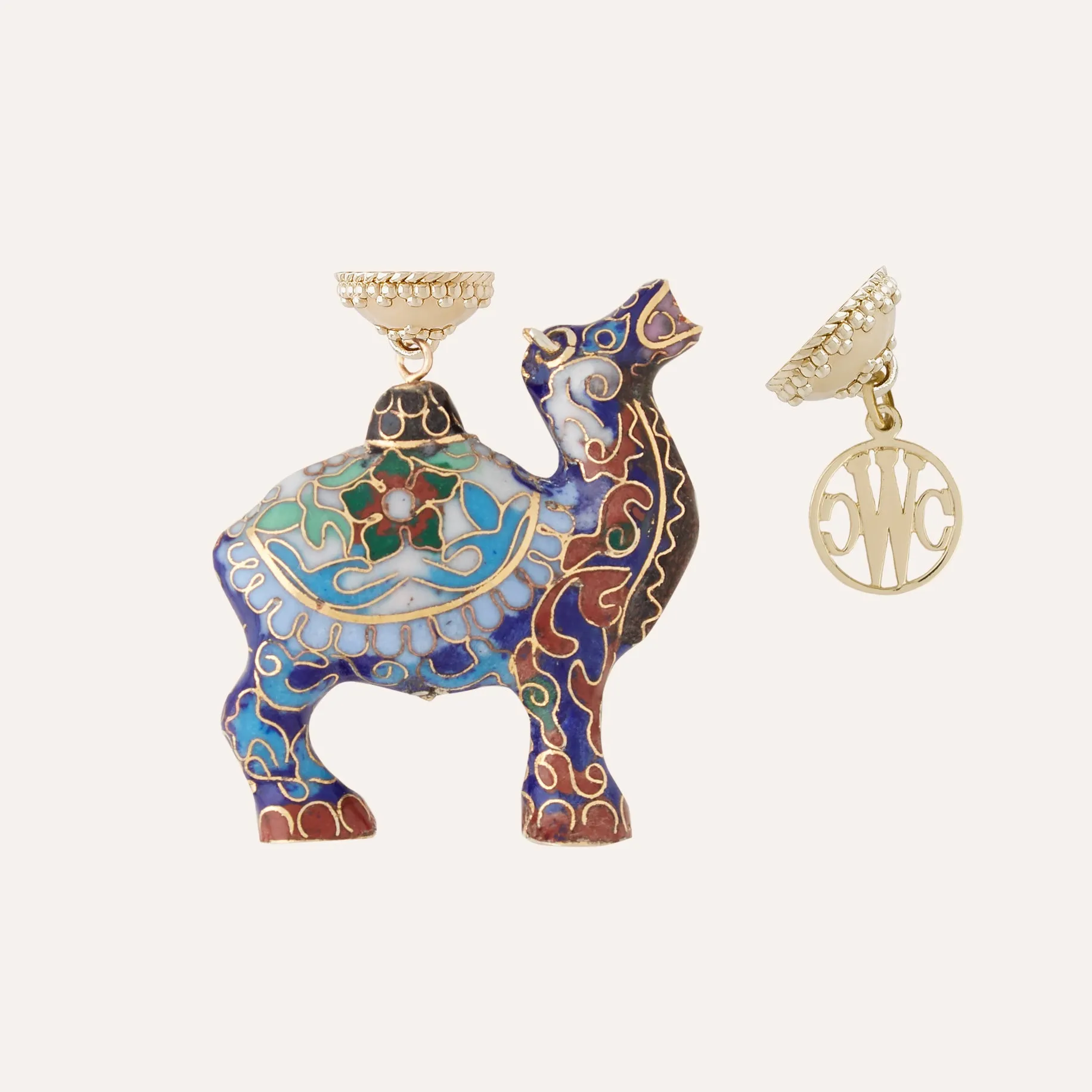 Camel Tag with Cloisonné Design