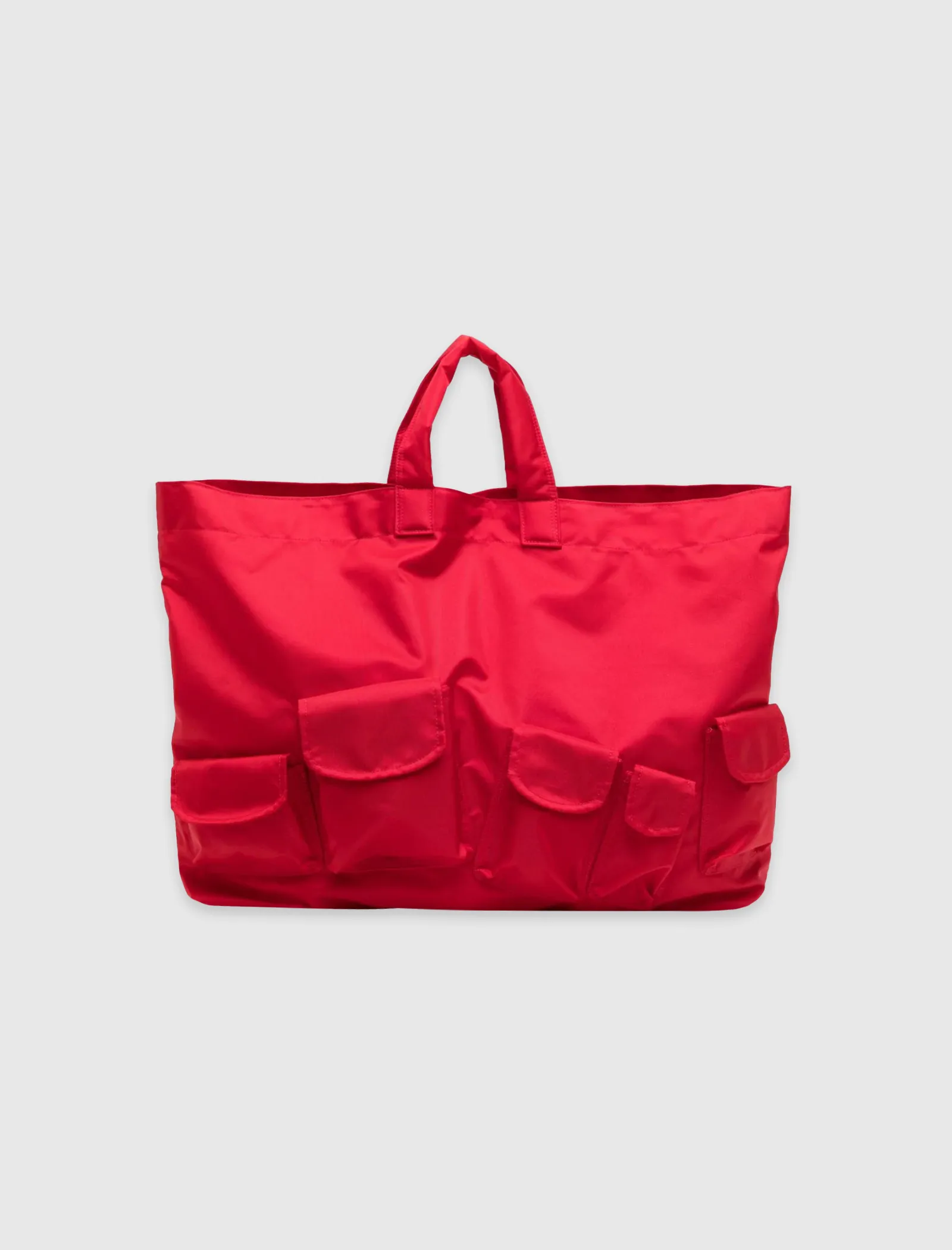 CDG SHIRT MULTI-POCKET TOTE BAG   RED