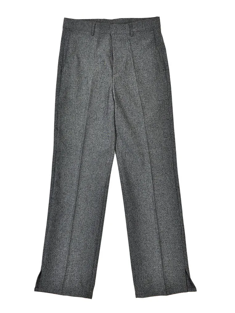 Charcoal Grey Bootcut Trousers Men's Formal Pants Wide Fit