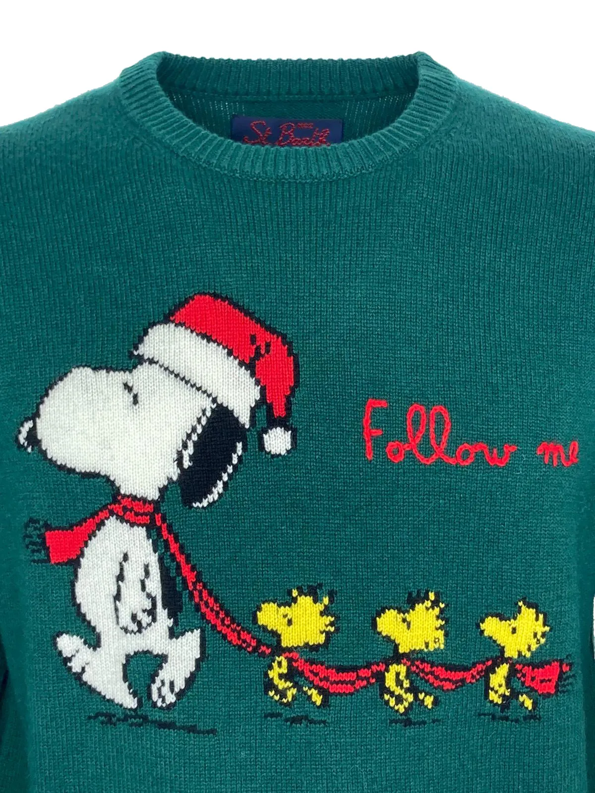 Christmas Snoopy Embroidered Men's Pullover