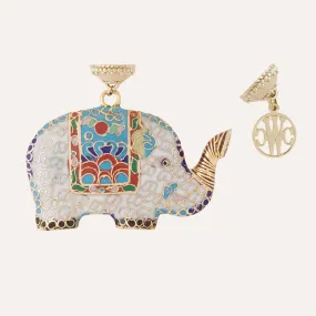 Cloisonné Elephant Keychain