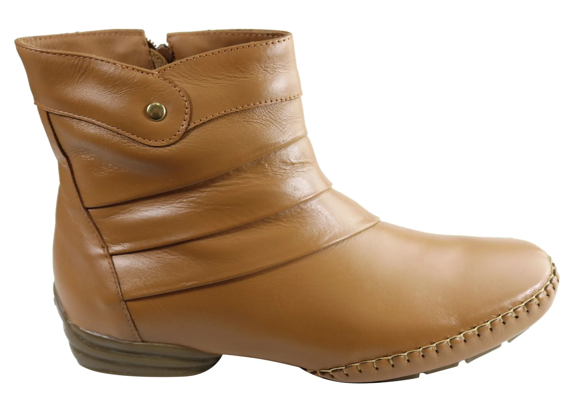 Comfortshoeco Lin Womens Leather Comfort Ankle Boots Made In Brazil