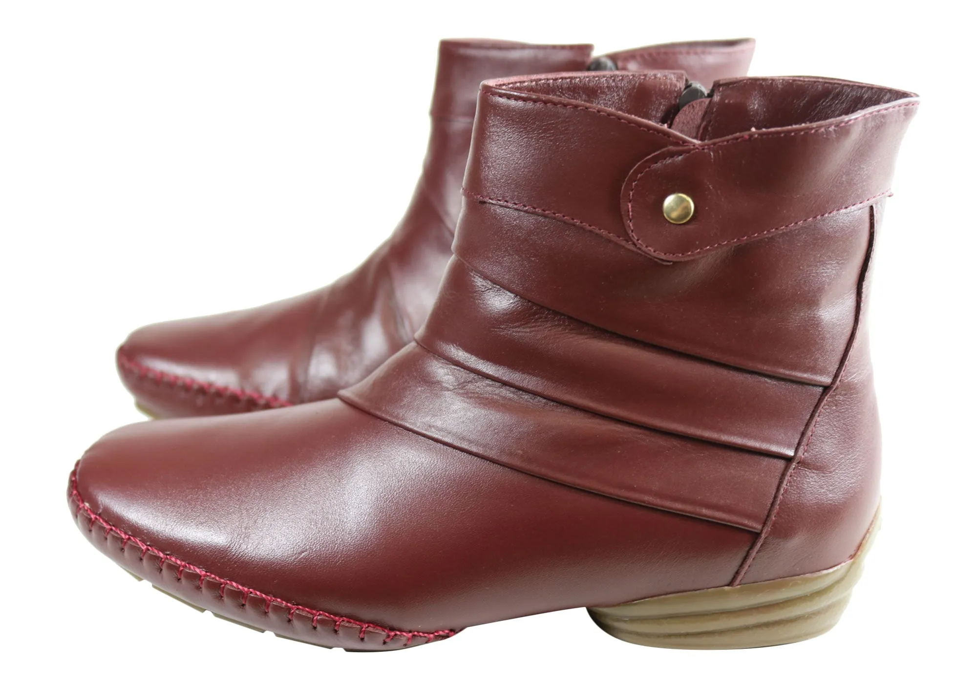 Comfortshoeco Lin Womens Leather Comfort Ankle Boots Made In Brazil