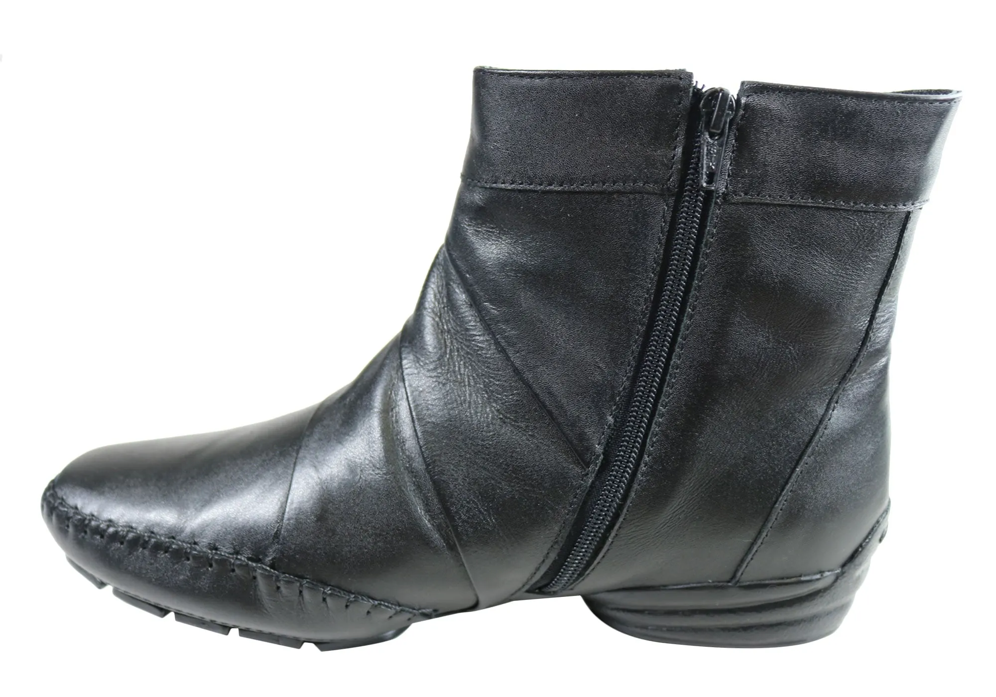 Comfortshoeco Lin Womens Leather Comfort Ankle Boots Made In Brazil