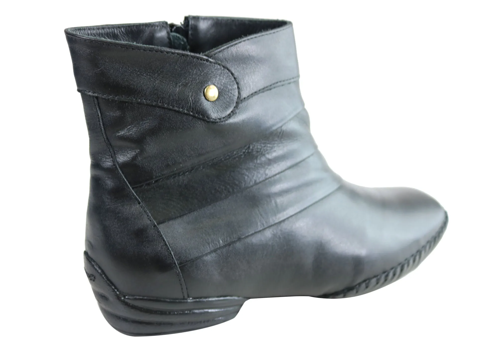 Comfortshoeco Lin Womens Leather Comfort Ankle Boots Made In Brazil