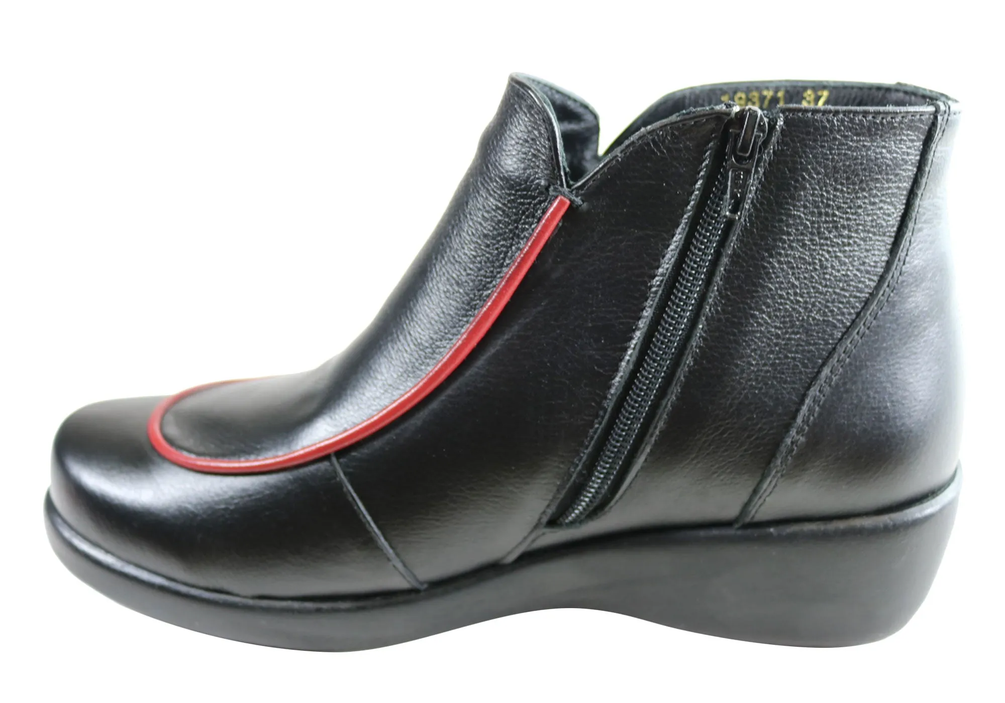 Comfortshoeco Petra Womens Leather Comfort Ankle Boots Made In Brazil