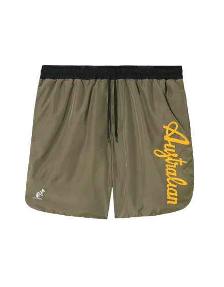 Costume Printed Logo Swimshort: Australian Sports Clothing.