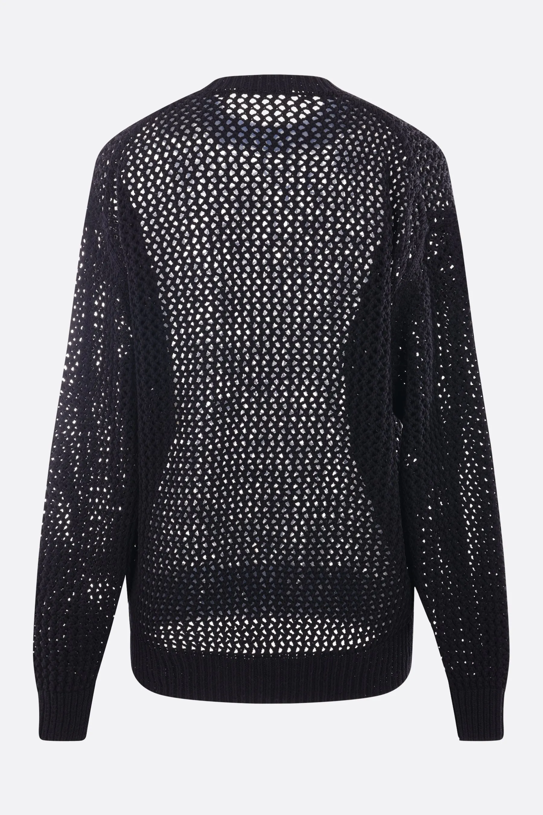 cotton mesh sweater