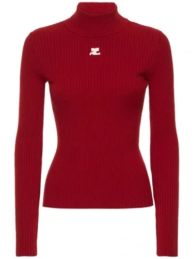 Courreges V-neck and crew neck options.