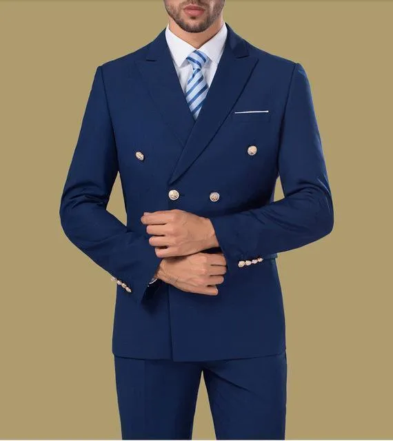 Cube Double-Breasted 3 Piece Suit | Best Online Deals