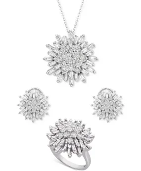 Diamond Cluster Baguette Round Jewelry Collection - S4797634