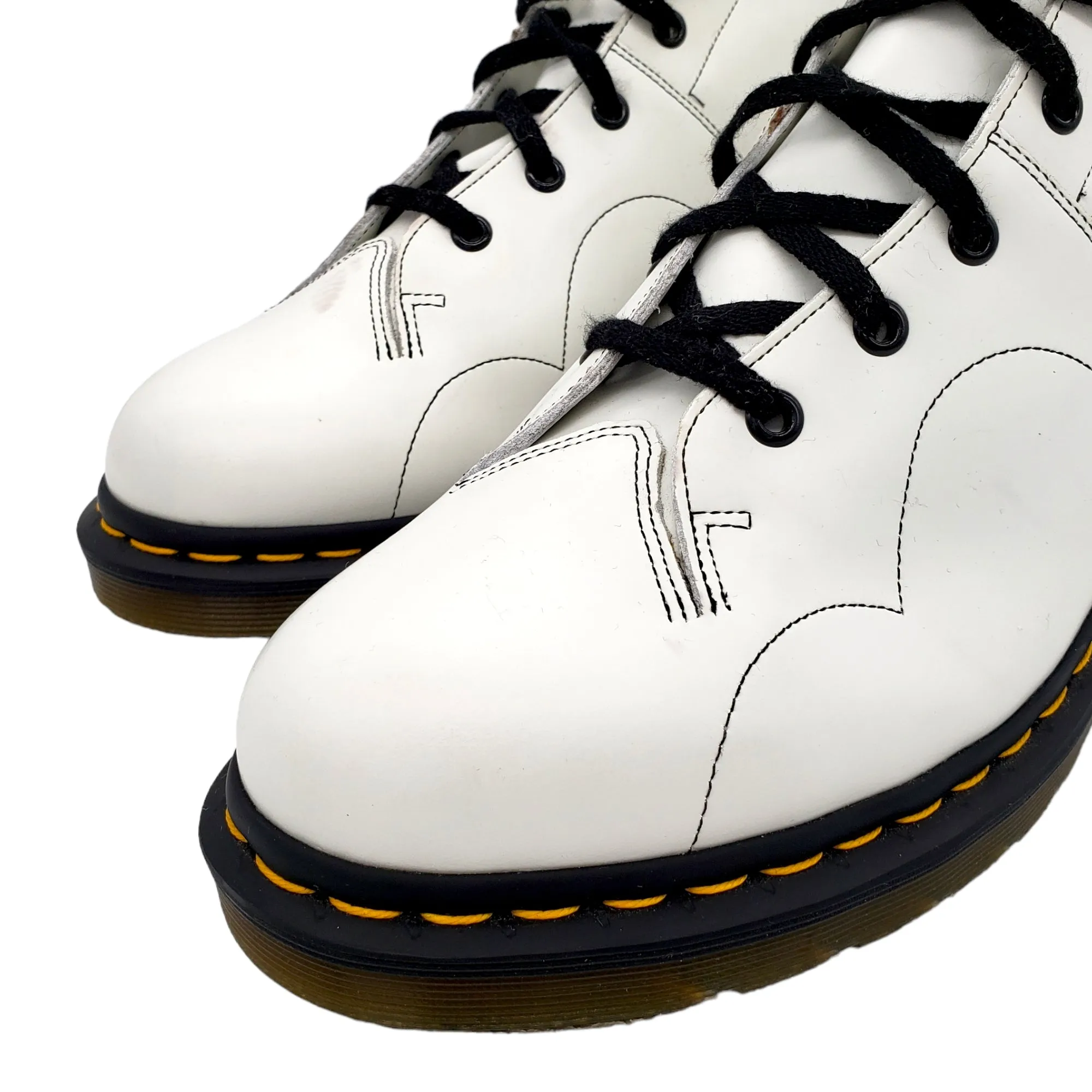 Dr. Martens White Ankle Boots