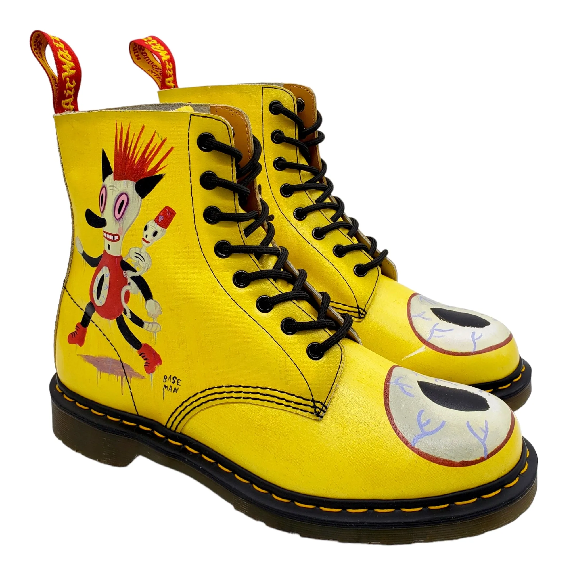 Dr. Martens X Gary Baseman Yellow Boots