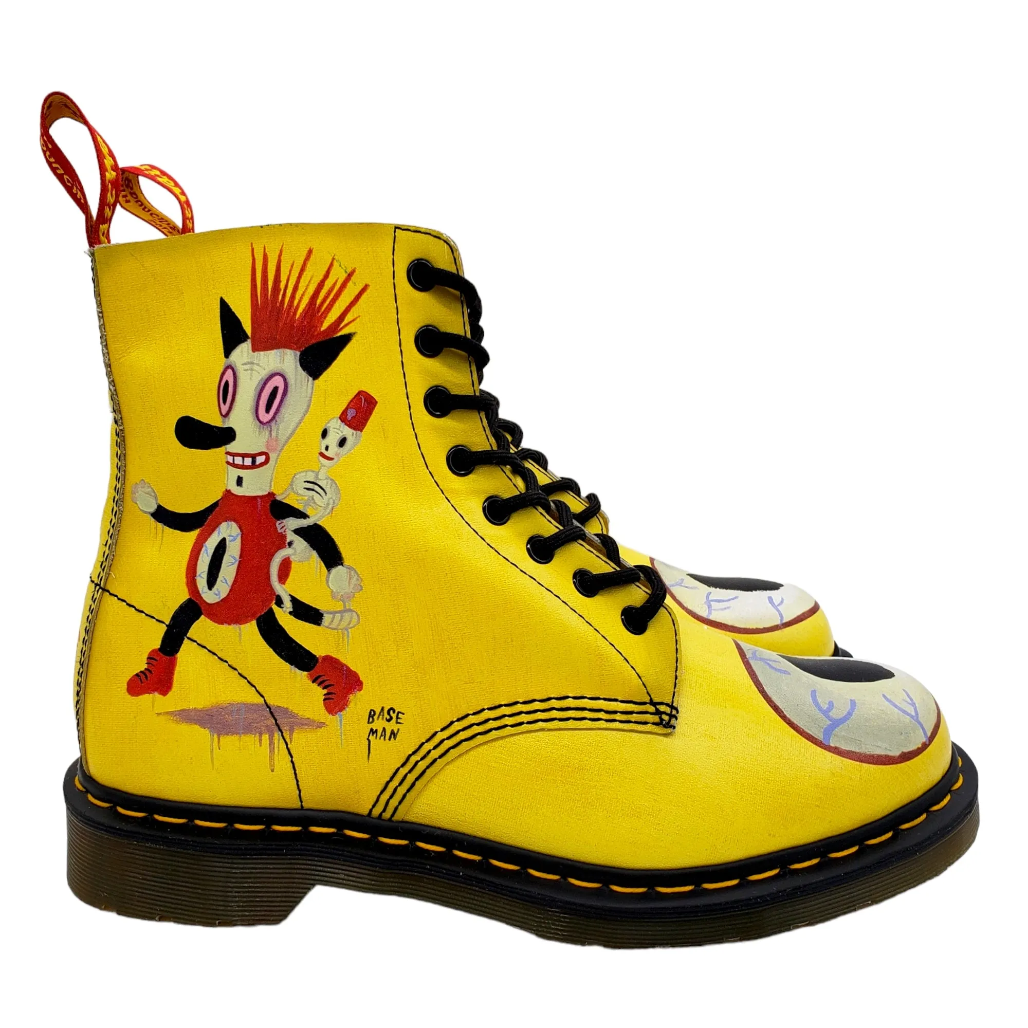 Dr. Martens X Gary Baseman Yellow Boots