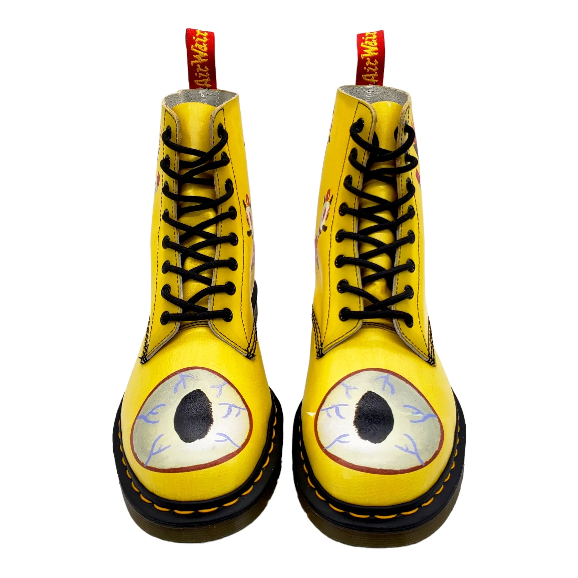 Dr. Martens X Gary Baseman Yellow Boots