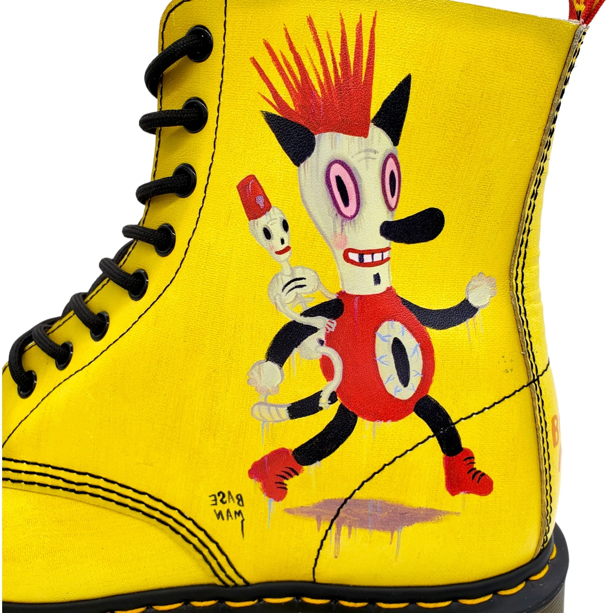 Dr. Martens X Gary Baseman Yellow Boots