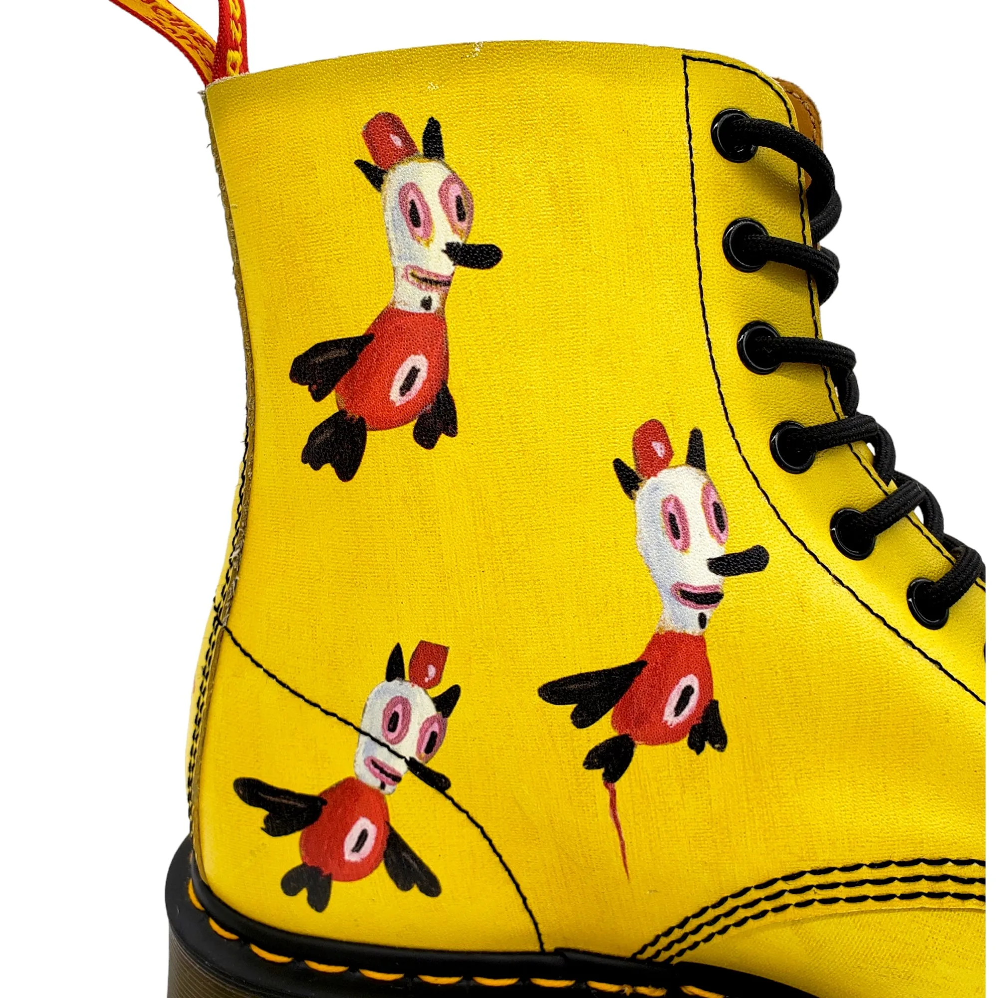 Dr. Martens X Gary Baseman Yellow Boots