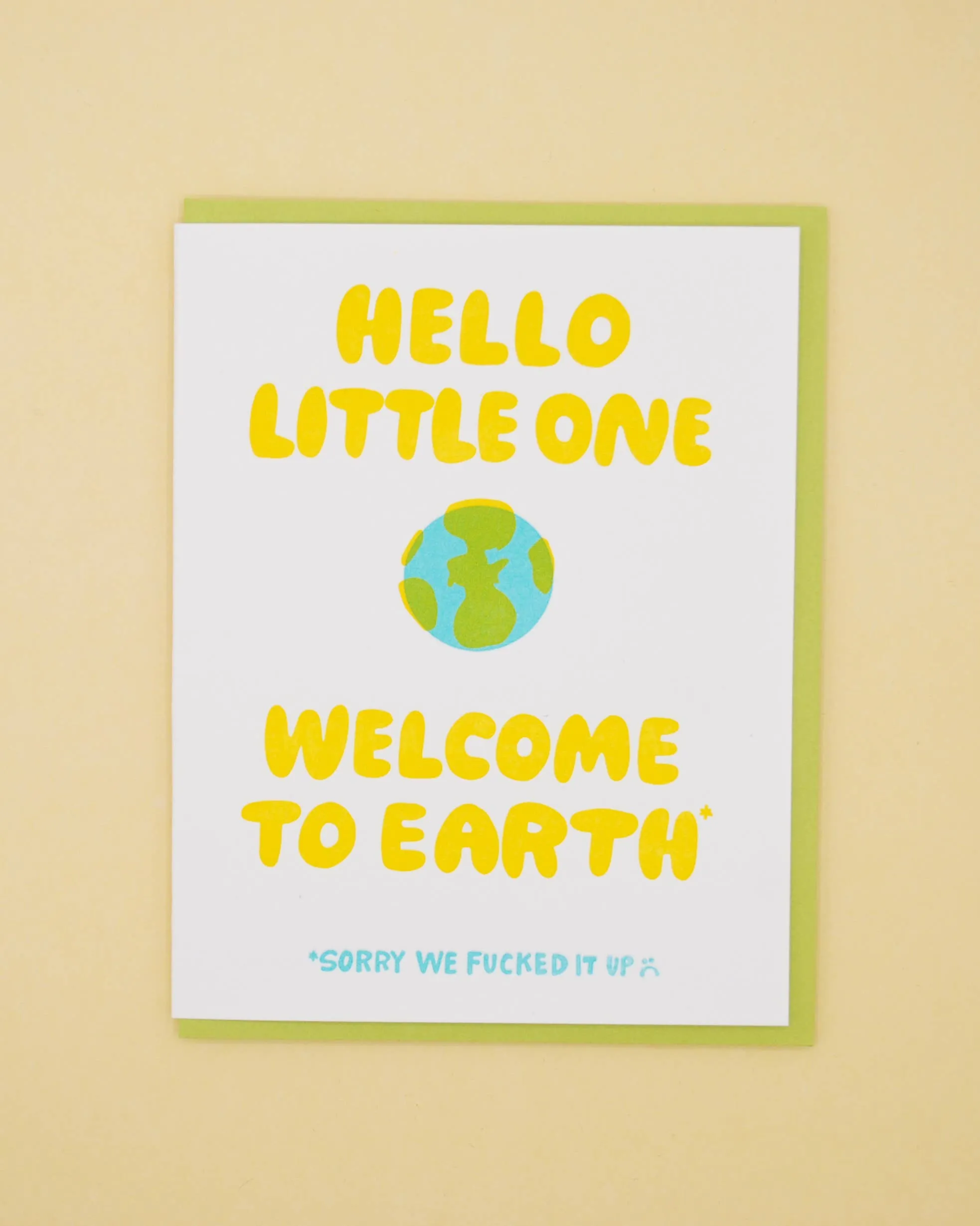 Earth Baby Card - Welcome Message for Newborns