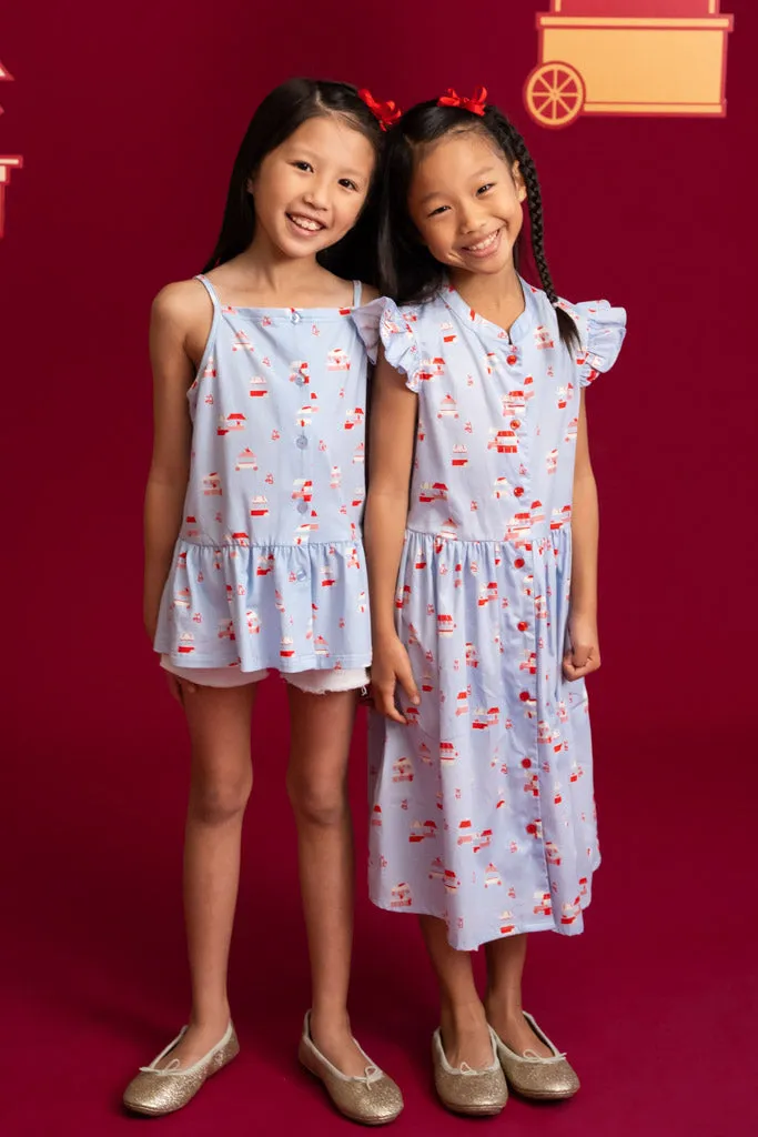 Ella Cheongsam - Periwinkle Night Market