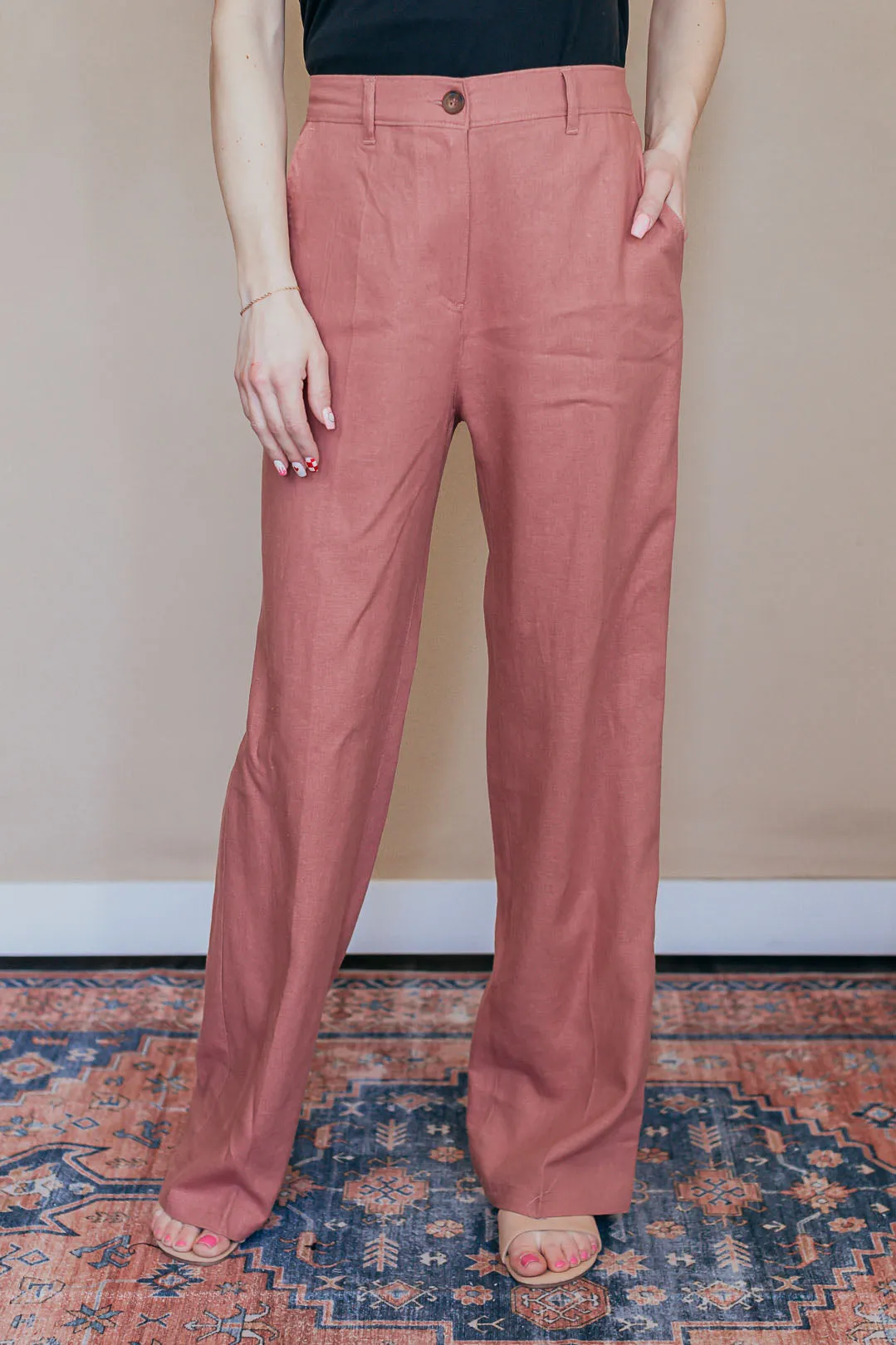 Emery Linen Twill Pants - 4 Color Options