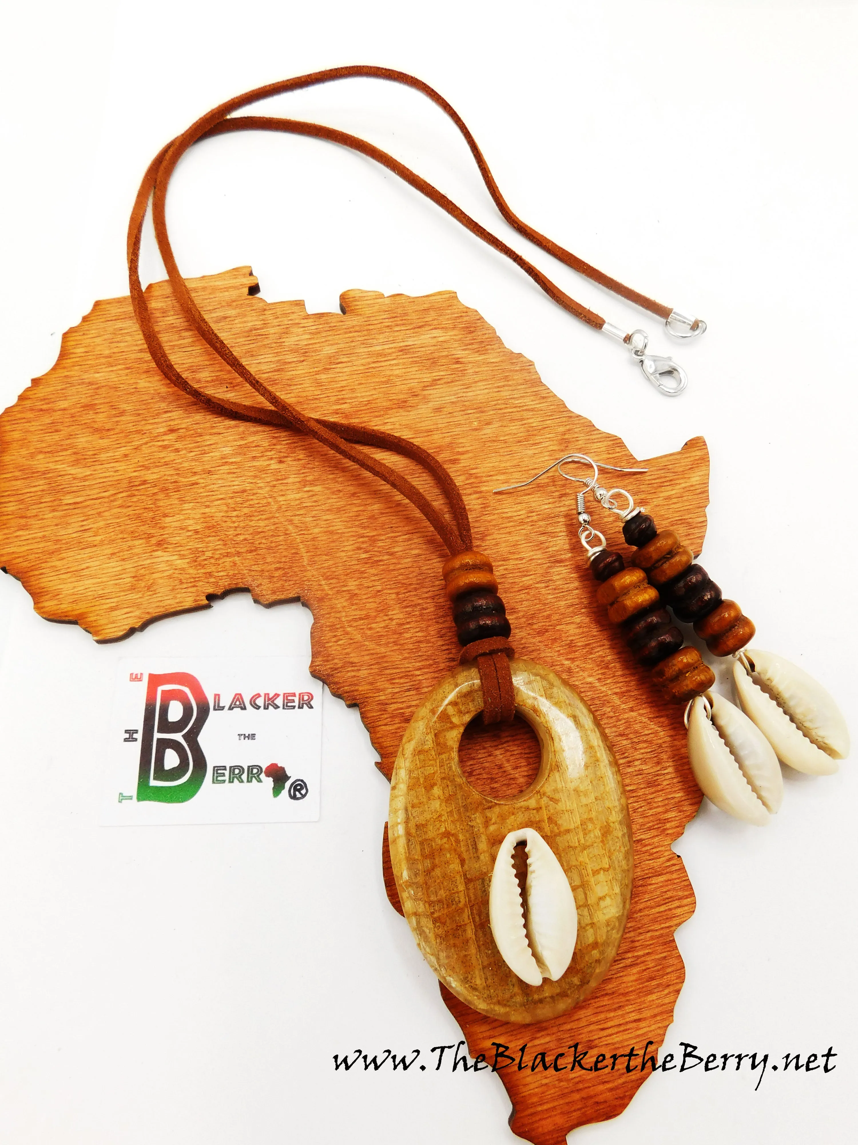 Ethnic Cowrie Wooden Jewelry Set for Women, Necklaces & Accessories