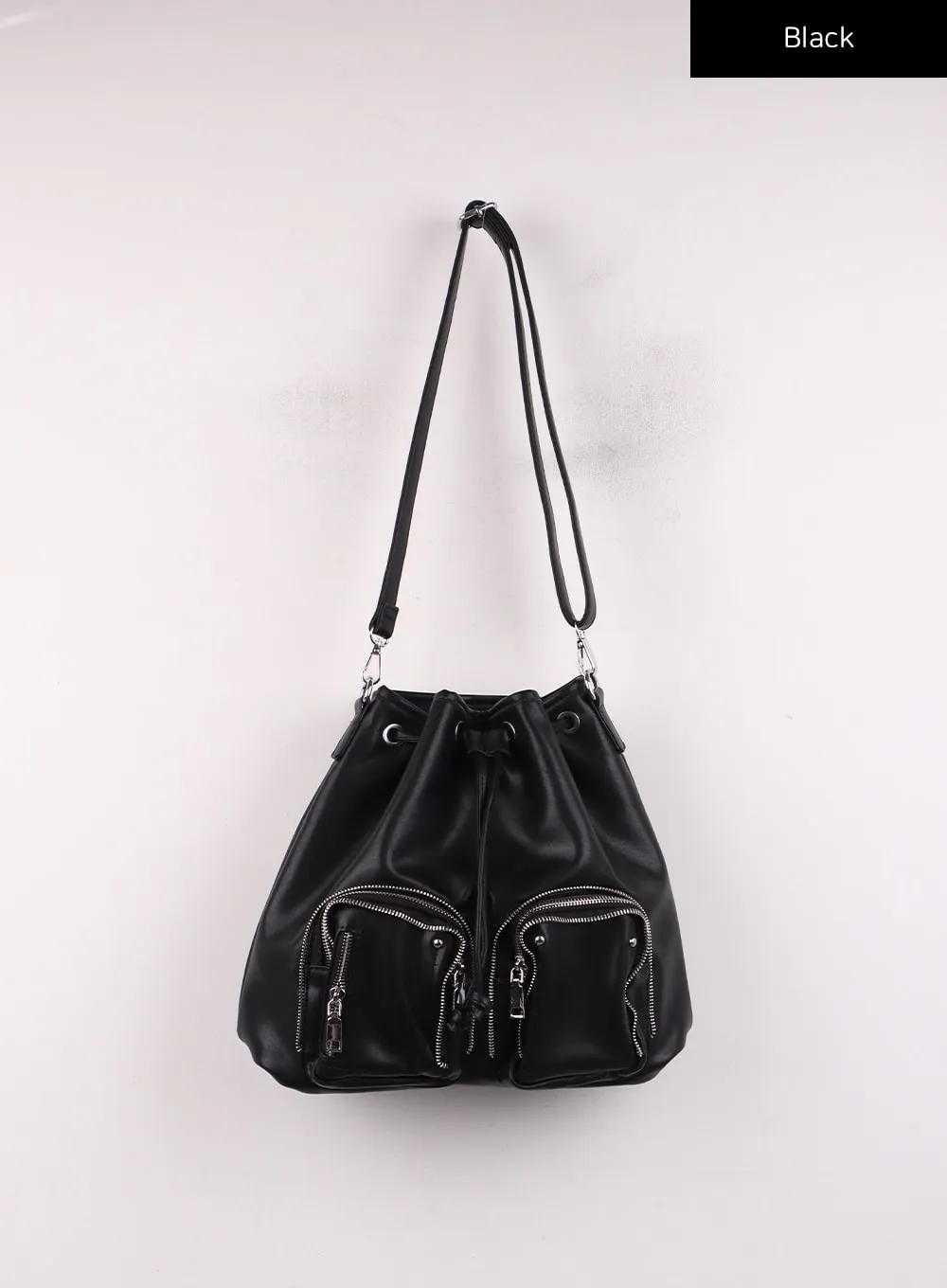 Faux Leather Adjustable String Bag IJ419