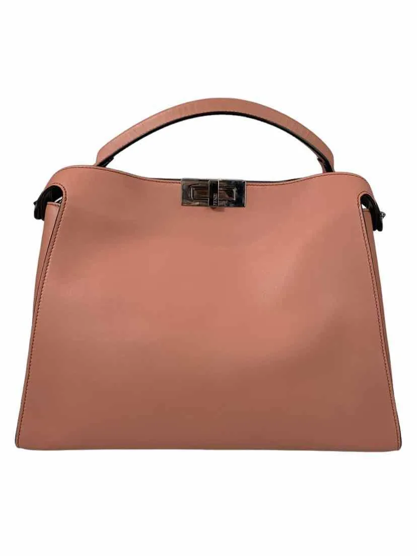 Fendi Peekaboo Calf Leather Handle Bag