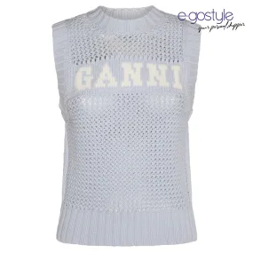 Ganni V-neck and Crew neck tops.