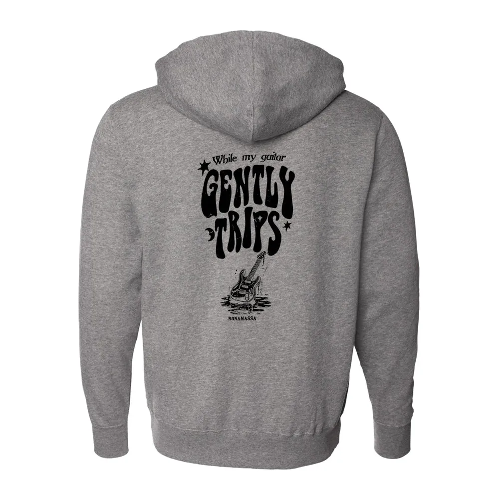 Gently Trips Zip-Up Hoodie (Unisex) - Black