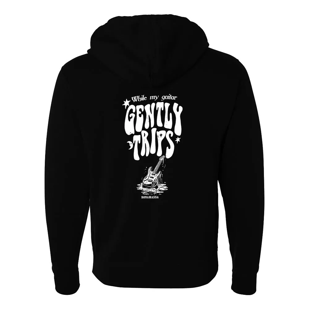 Gently Trips Zip-Up Hoodie (Unisex) - White