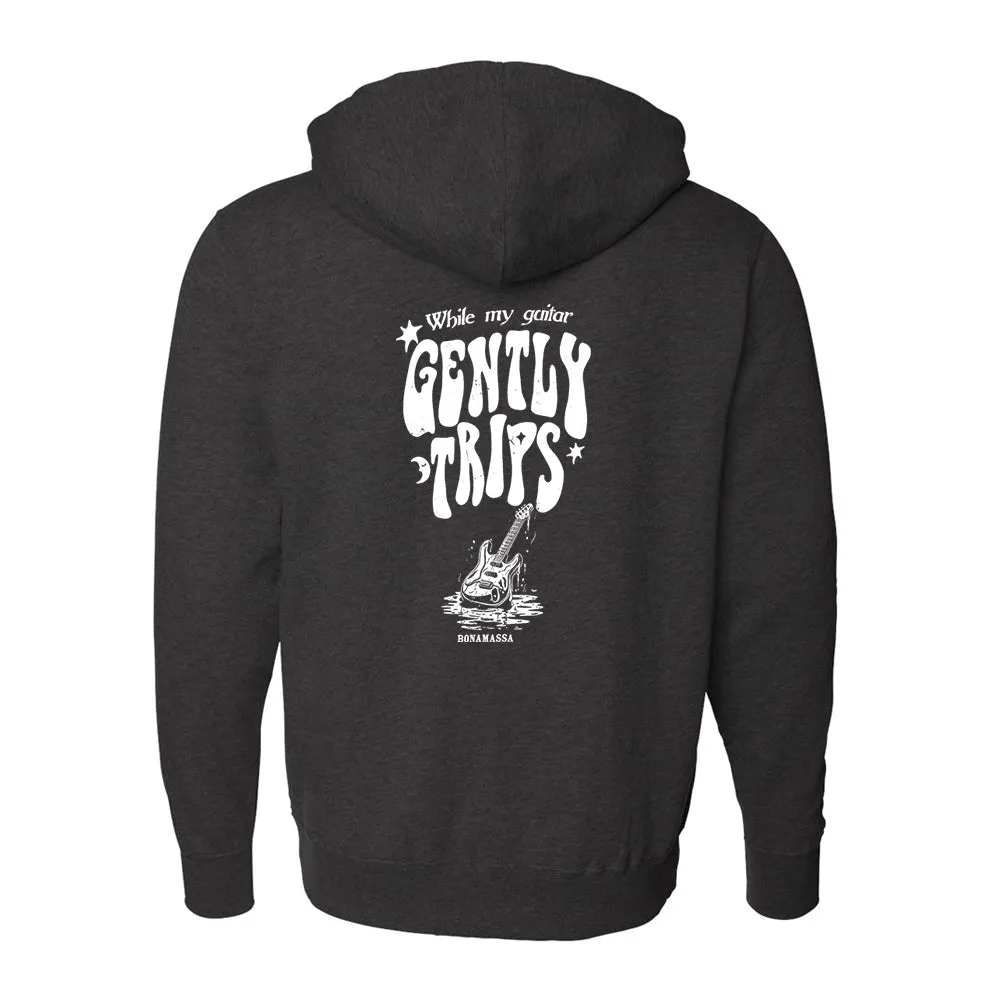 Gently Trips Zip-Up Hoodie (Unisex) - White