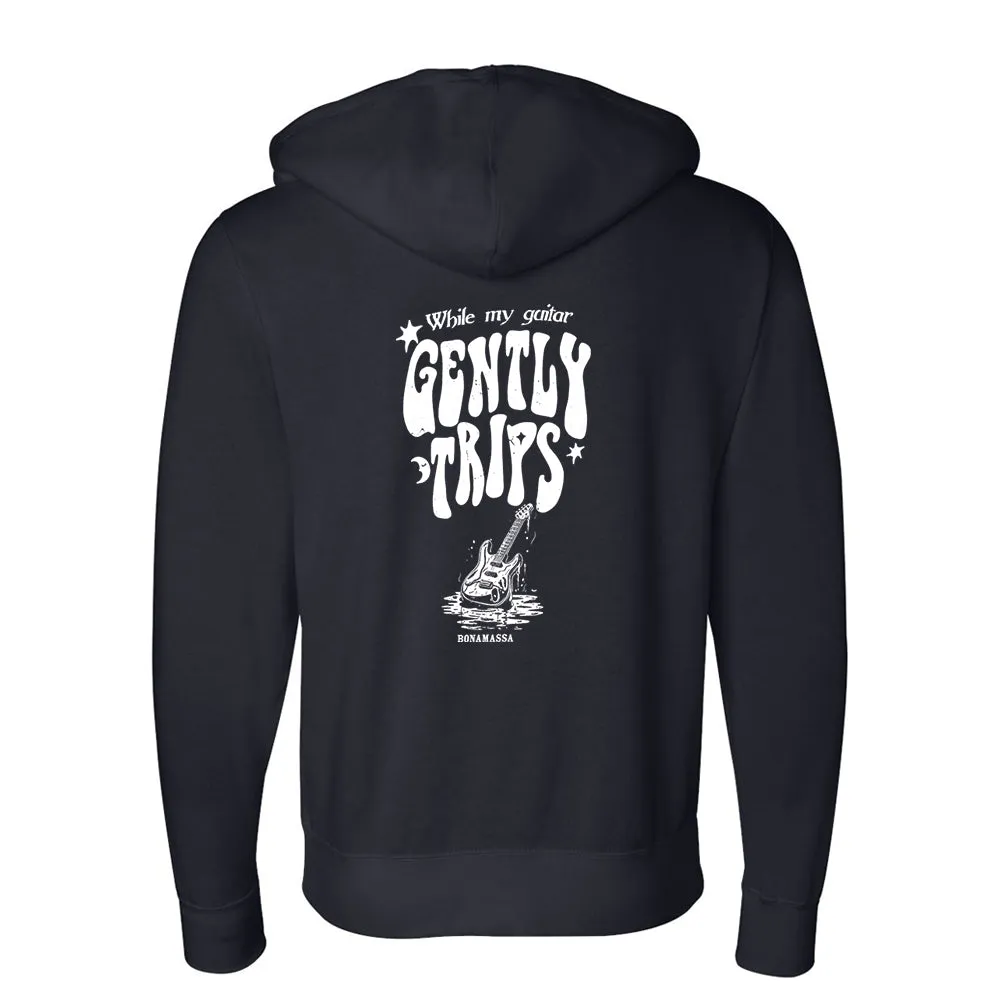 Gently Trips Zip-Up Hoodie (Unisex) - White