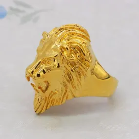 Gold Men's Lion Rings - S4212986