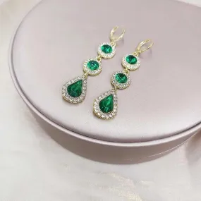 Green Zircon Women's Earrings + S4698878