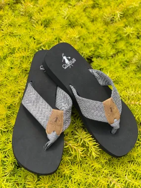 Gunmetal Flip Flops