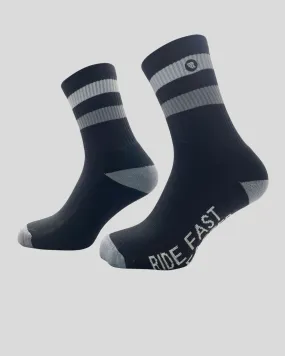 High-Speed Black/Grey Socks for Cycling