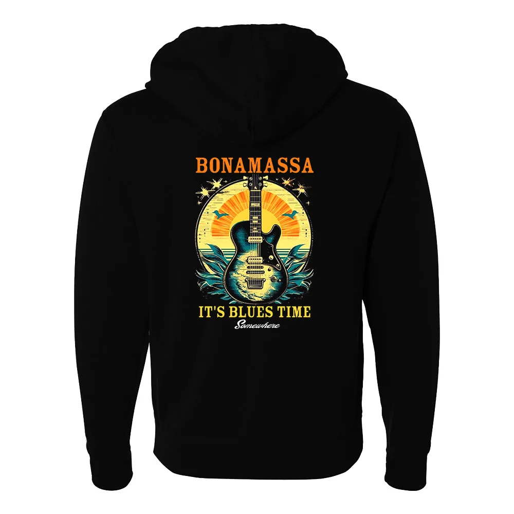 It's Blues Time Somewhere Zip-Up Hoodie (Unisex)