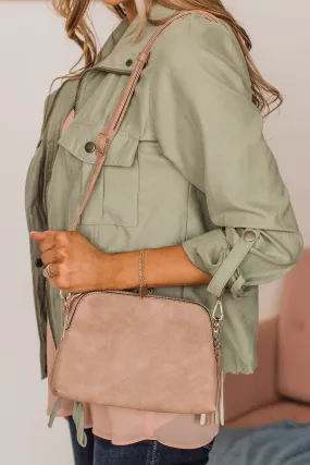 Just Fabulous Crossbody Purse- Light Taupe