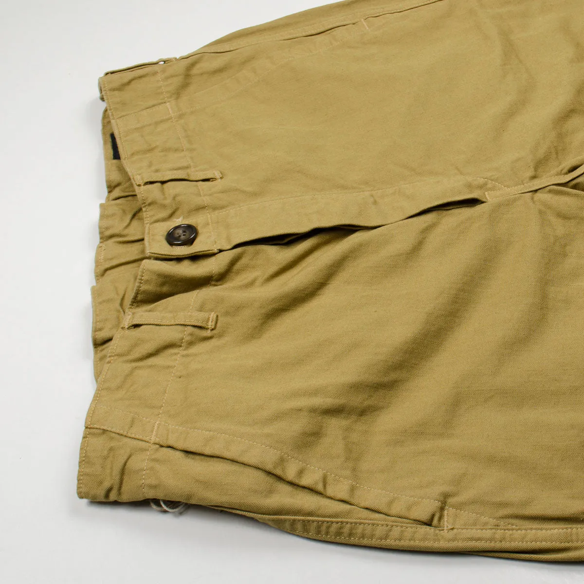 kaki herringbone twill French work pants by orSlow