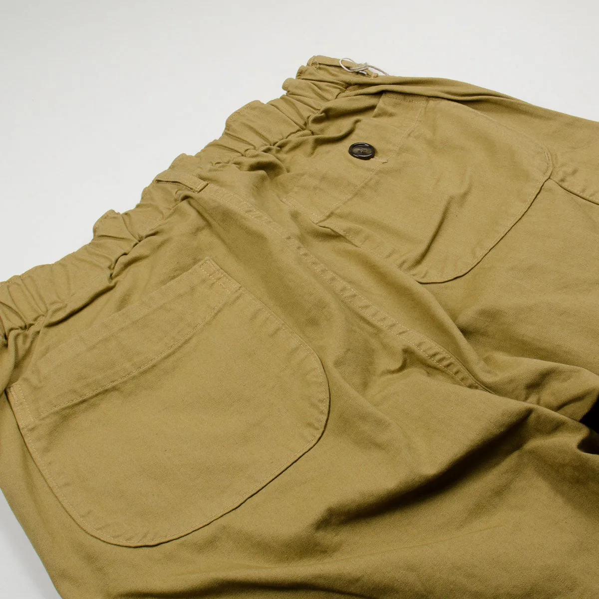 kaki herringbone twill French work pants by orSlow