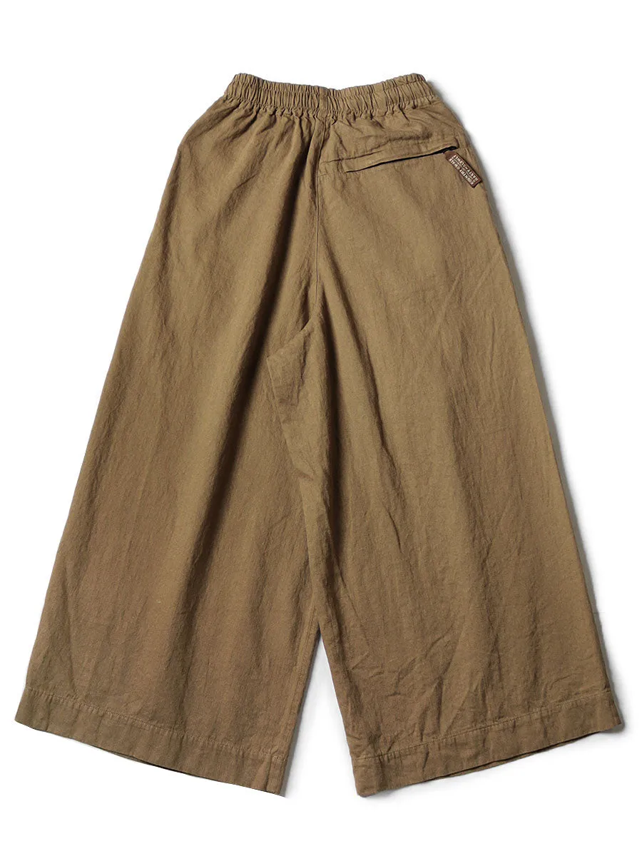 Kapital pants cotton linen twill baggy