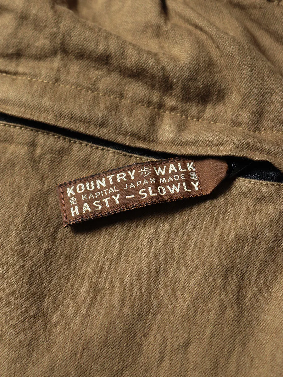 Kapital pants cotton linen twill baggy