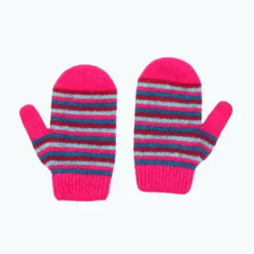 Kids Striped Mittens - Children's striped mittens for keeping little hands warm.