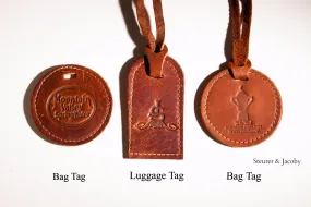 leather luggage tag